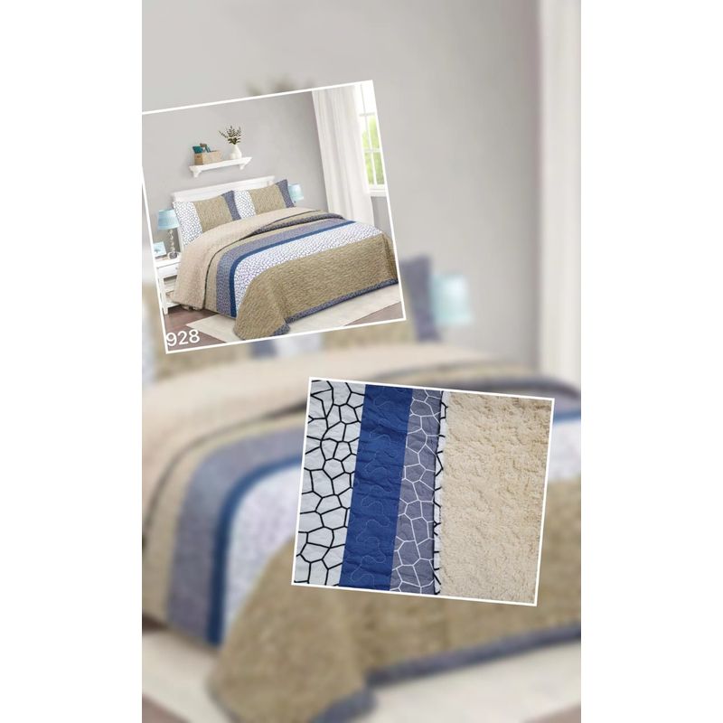 ANGELES DEL HOGAR - Cubrecama Quilt con chiporro plaza y media diseño a eleccion