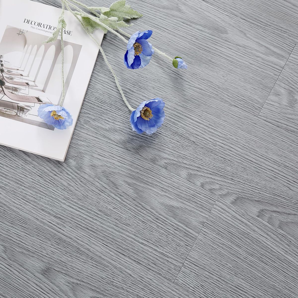 GENERICO - Piso Vinílico Autoadhesivo 5m2 Caja 36 Piezas Antideslizante GRIS