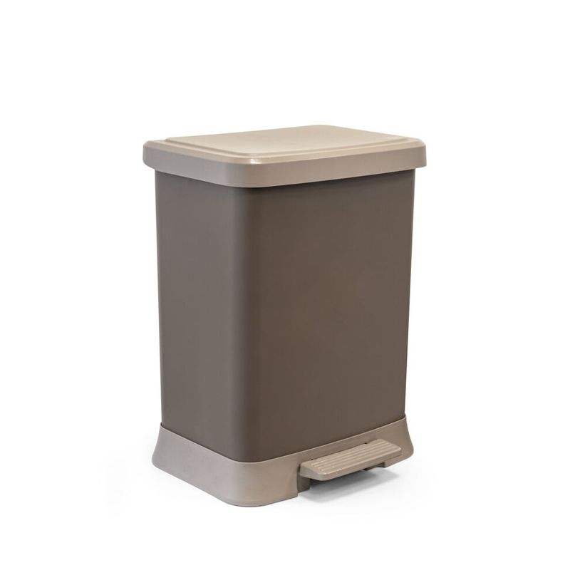REYPLAST - Basurero Cafe De Pedal Con Porta Bolsa 40L Lexuss Reyplast