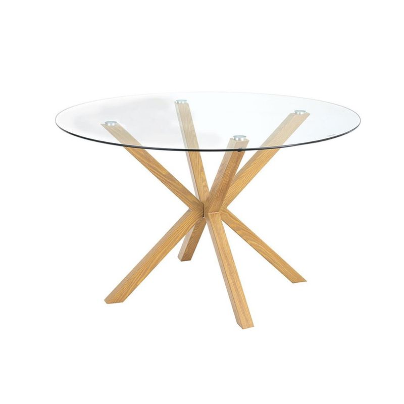 OH MI HOGAR - Mesa OhmiOH redonda de vidrio 120cm diámetro