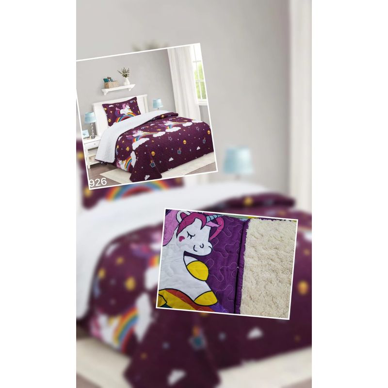 ANGELES DEL HOGAR - Cubrecama Quilt con chiporro plaza y media diseño a eleccion