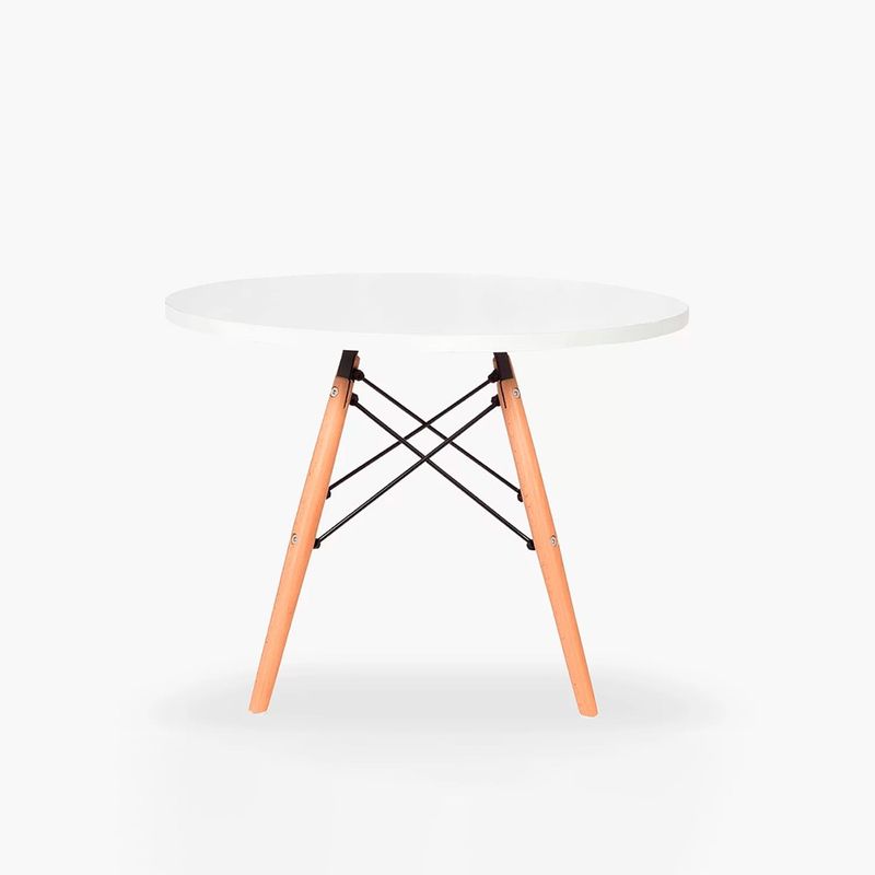 OH MI HOGAR - Mesa redonda blanca 80cm diámetro Eames