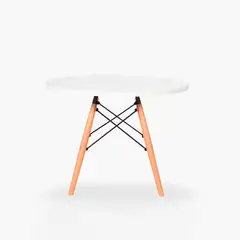 OH MI HOGAR - Mesa redonda blanca 80cm diámetro Eames