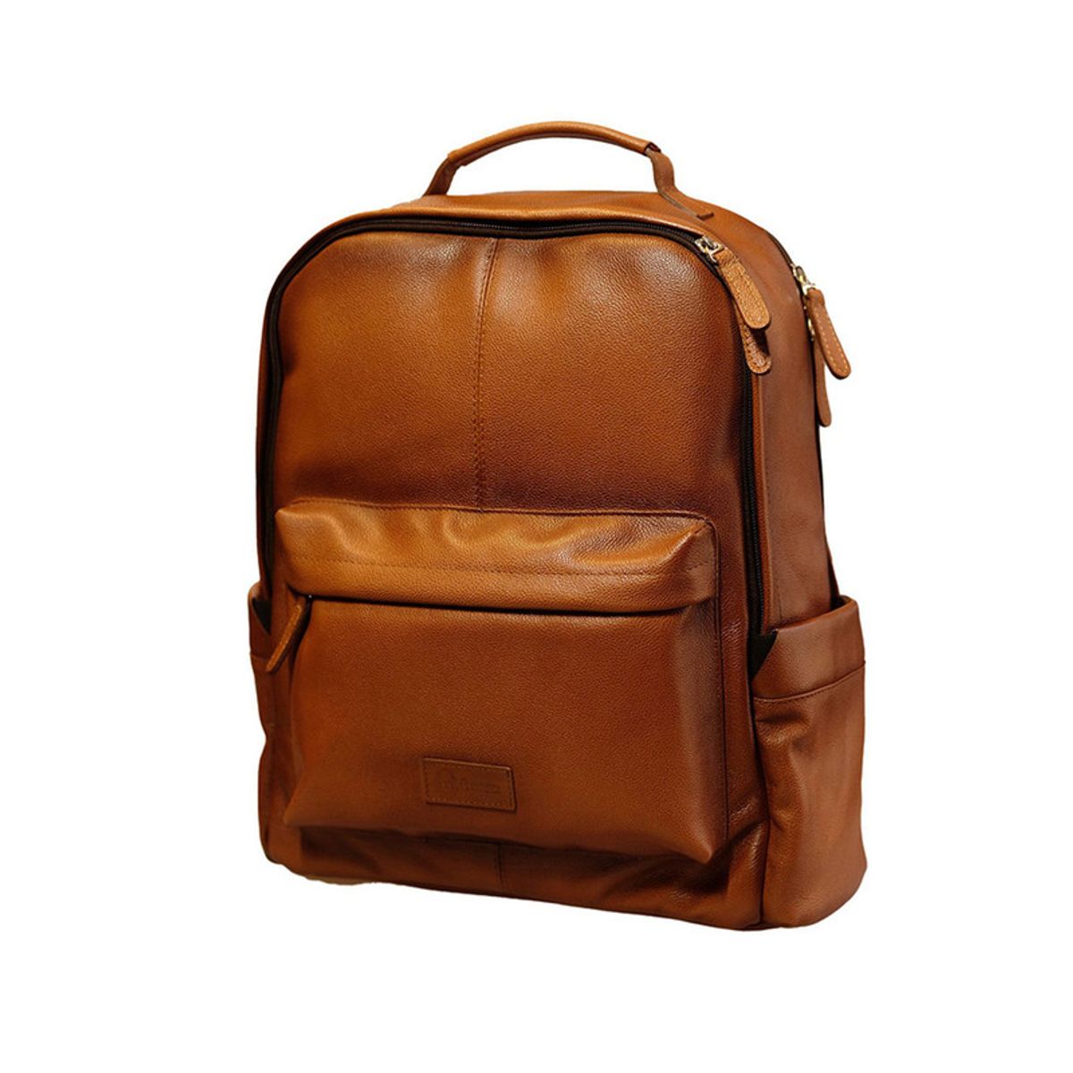 CRAFTMEN - Mochila 100% Cuero Genuino Gregory color Brandy