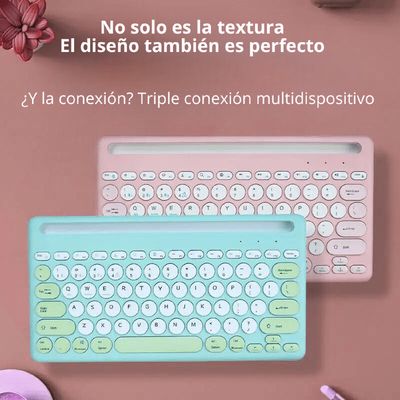 Imagen 2 del producto Kit Mouse Y Teclado Bluetooth Triple Conexión Español - Verde