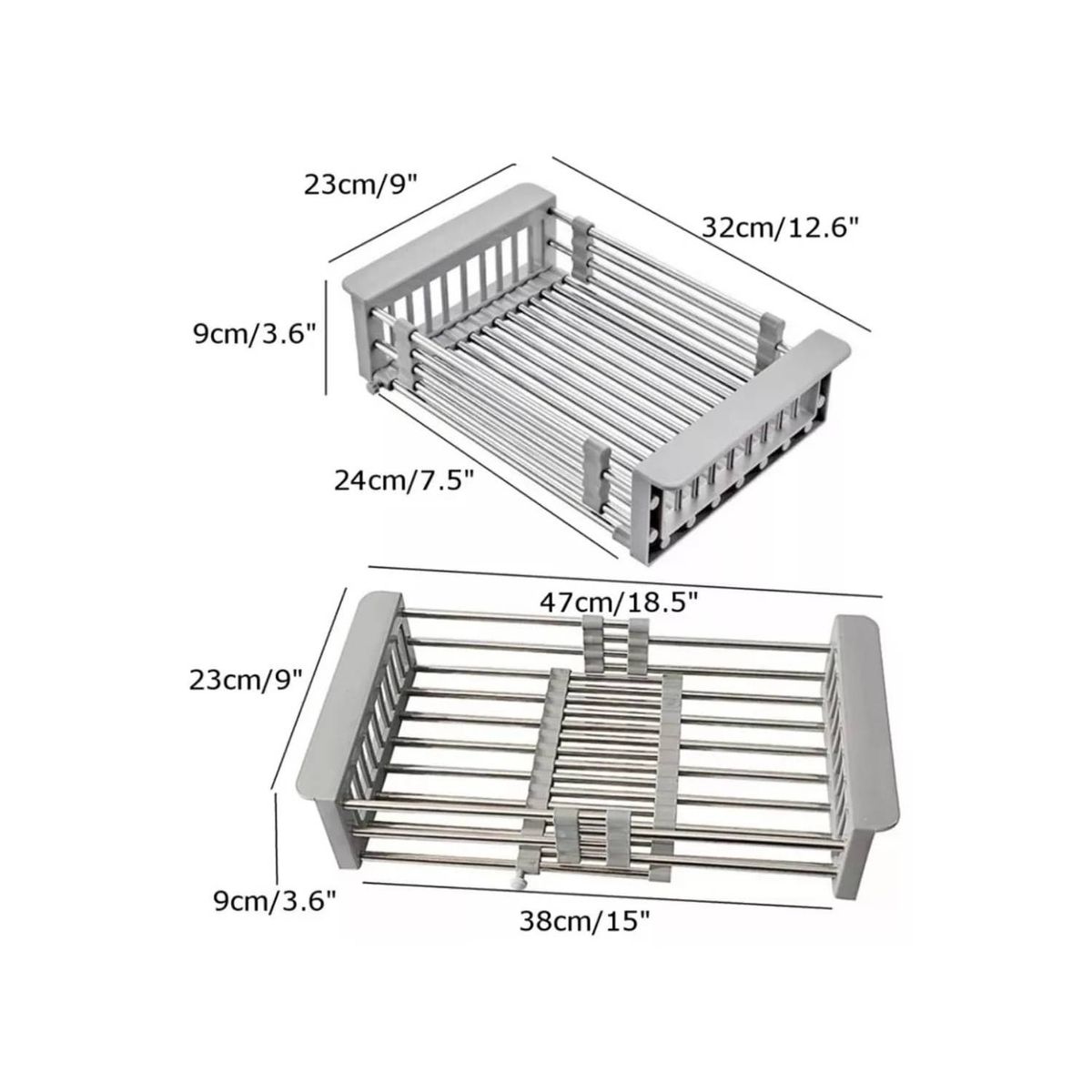 GENERICO - Rejilla Escurridor Para Lavaplatos Telescópica Ajustable