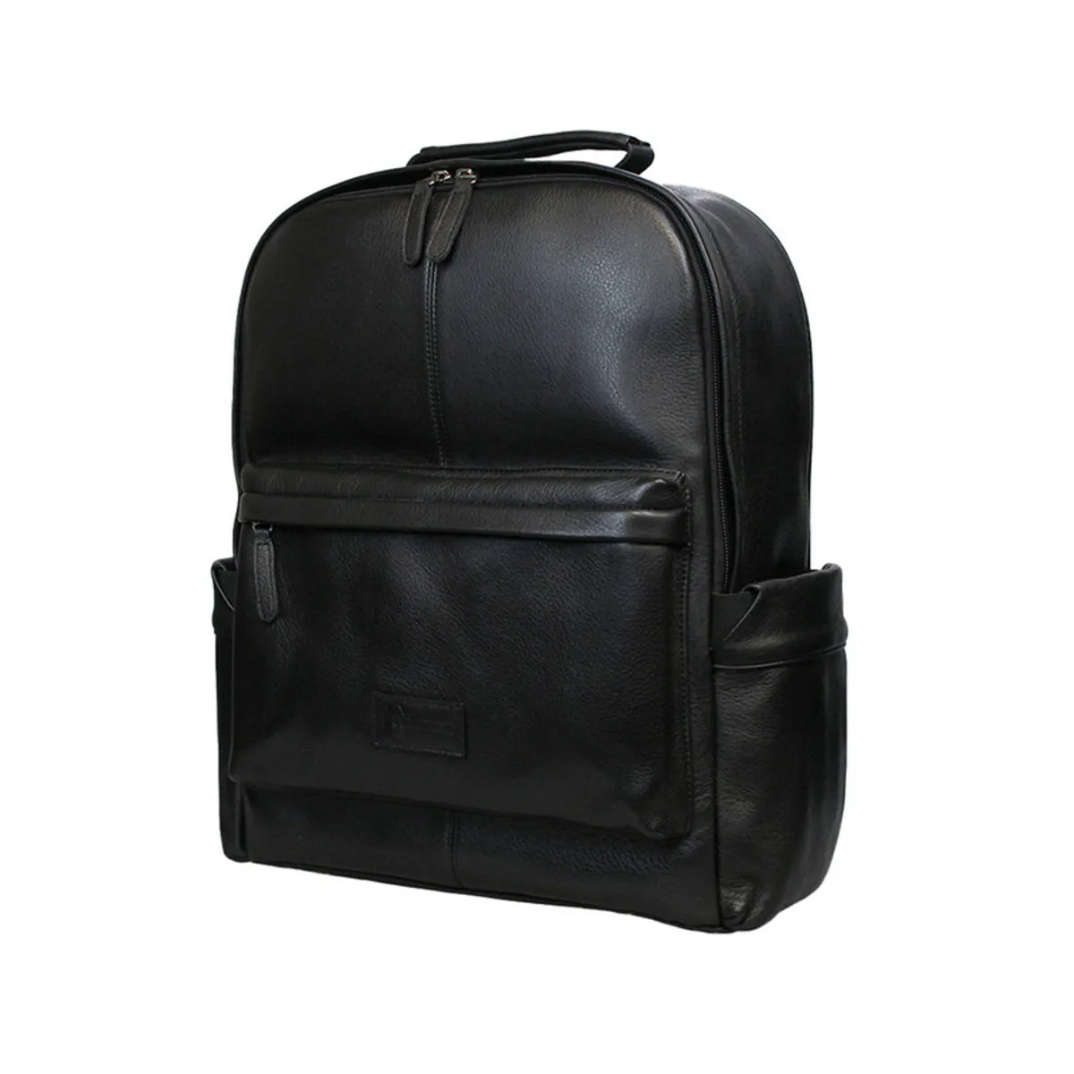 CRAFTMEN - Mochila 100% Cuero Genuino Gregory color Negro