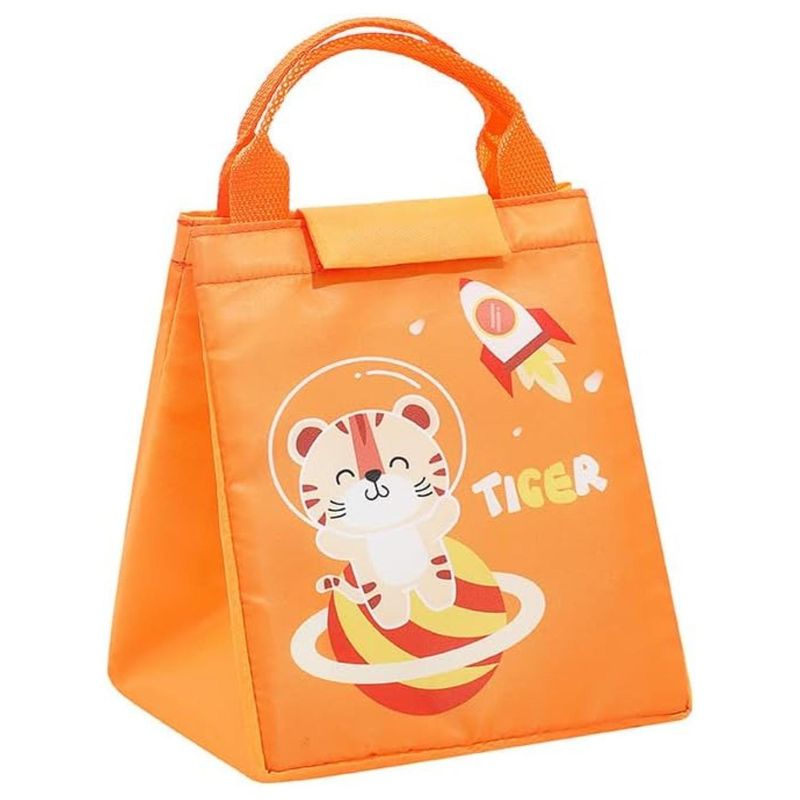 GENERICO - Lonchera Bolsa Termica Naranja Tigre Donloise Kawaii