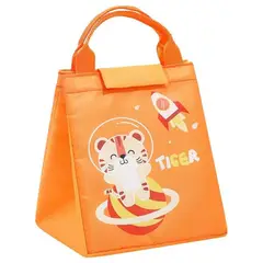 GENERICO - Lonchera Bolsa Termica Naranja Tigre Donloise Kawaii