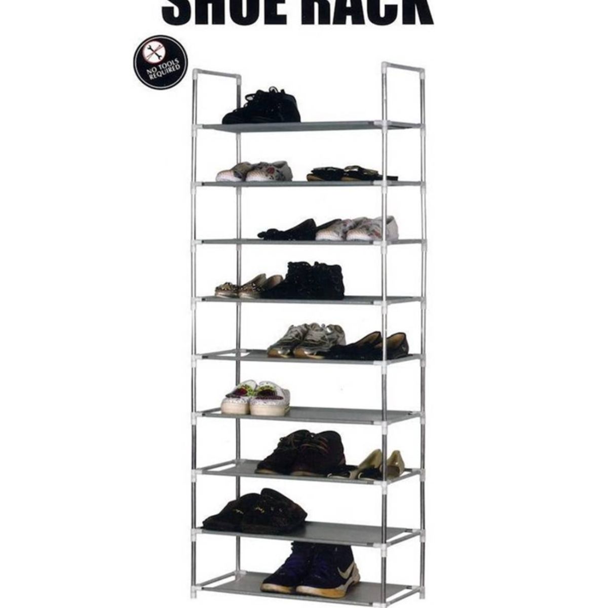 GENERICO - Zapatero Organizador 27 Pares 9 Niveles Metal Plastico