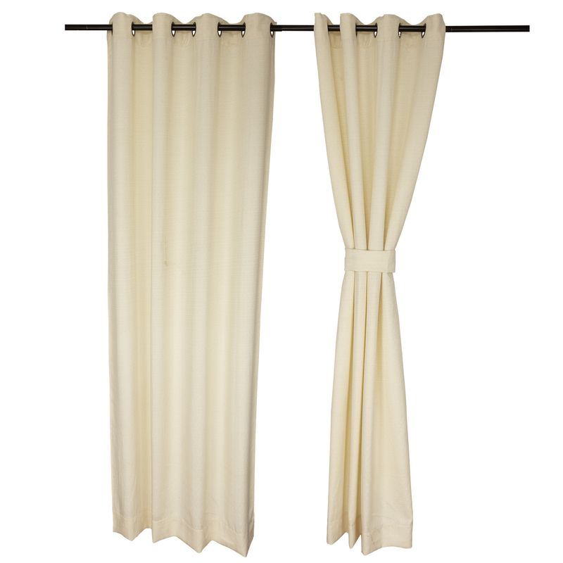 MASEL - Set 2 Cortinas Argollas Barcelona 1.40x2.25 IVORY