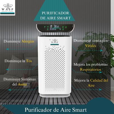 Imagen 2 del producto Purificador de Aire Smart Filtro HEPA H13 Ionizador Luz UVC