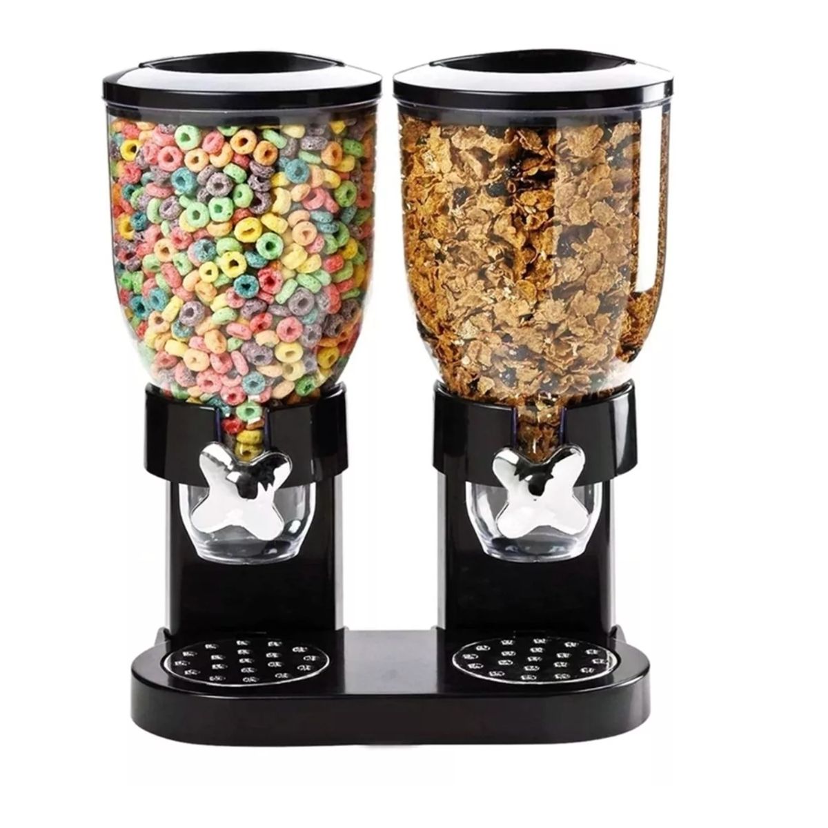 GENERICO - Dispensador Doble De Mesa Cereal Granos Dulces Frutos Secos