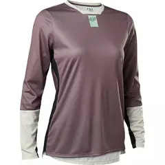 FOX - Polera Bicicleta Mujer Defend Manga Larga Morado