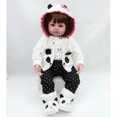 TIOZONEY - Muñeca bebe reborn vinilo de silicona juguetes para 48cm