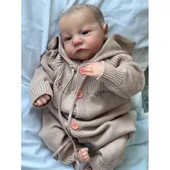 TIOZONEY - Muñeca bebe reborn vinilo de silicona juguetes para 48cm