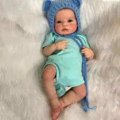 TIOZONEY - Muñeca bebe reborn vinilo de silicona juguetes para 49cm