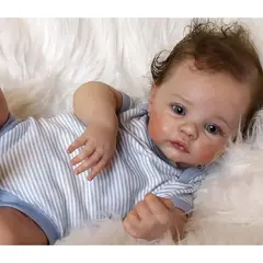 TIOZONEY - Muñeca bebe reborn vinilo de silicona juguetes para 49cm