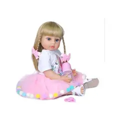 TIOZONEY - Muñeca bebe reborn vinilo de silicona juguetes para 55cm