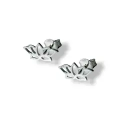 GENERICO - Aros de Plata Modelo Flor de Loto