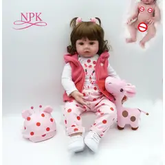 TIOZONEY - Muñeca bebe reborn vinilo de silicona juguetes para 48cm