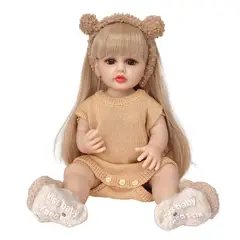 TIOZONEY - Muñeca bebe reborn vinilo de silicona juguetes para 55cm
