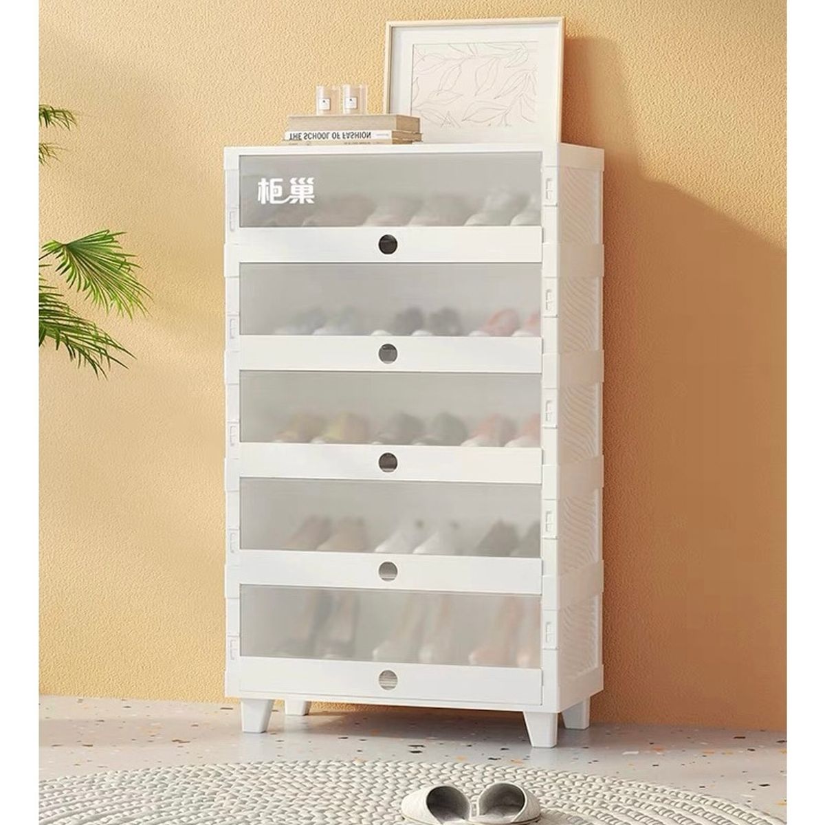 GENERICO - Zapatero 5 repisas 69.5x34.5x117.5 cm Blanco