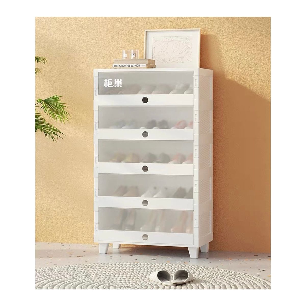 GENERICO - Zapatero 5 repisas 69.5x34.5x117.5 cm Blanco