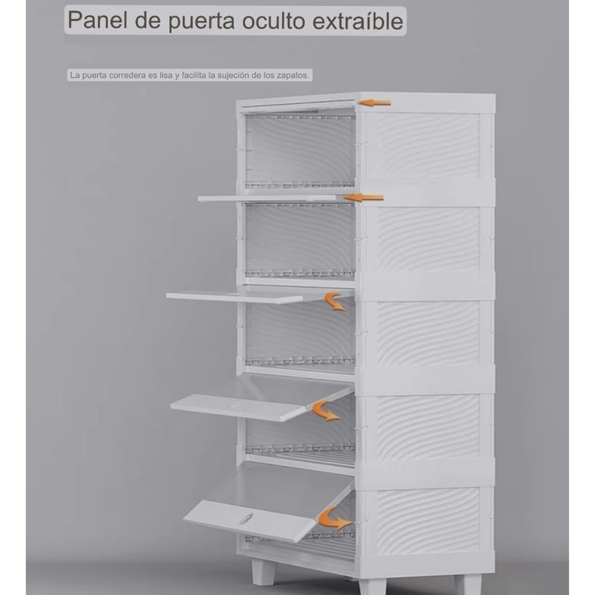 GENERICO - Zapatero 5 repisas 69.5x34.5x117.5 cm Blanco