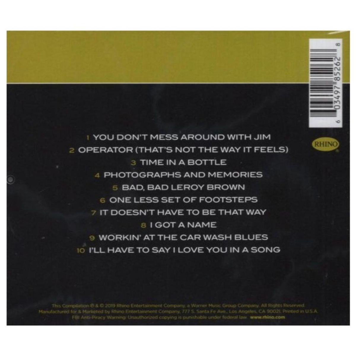 HITWAY MUSIC - JIM CROCE - AN INTRODUCTION TO JIM CROCE - CD HITWAY MUSIC