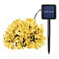 GENERICO - Luces Solares Guirnalda Navidad Flor Calida 6 Metros