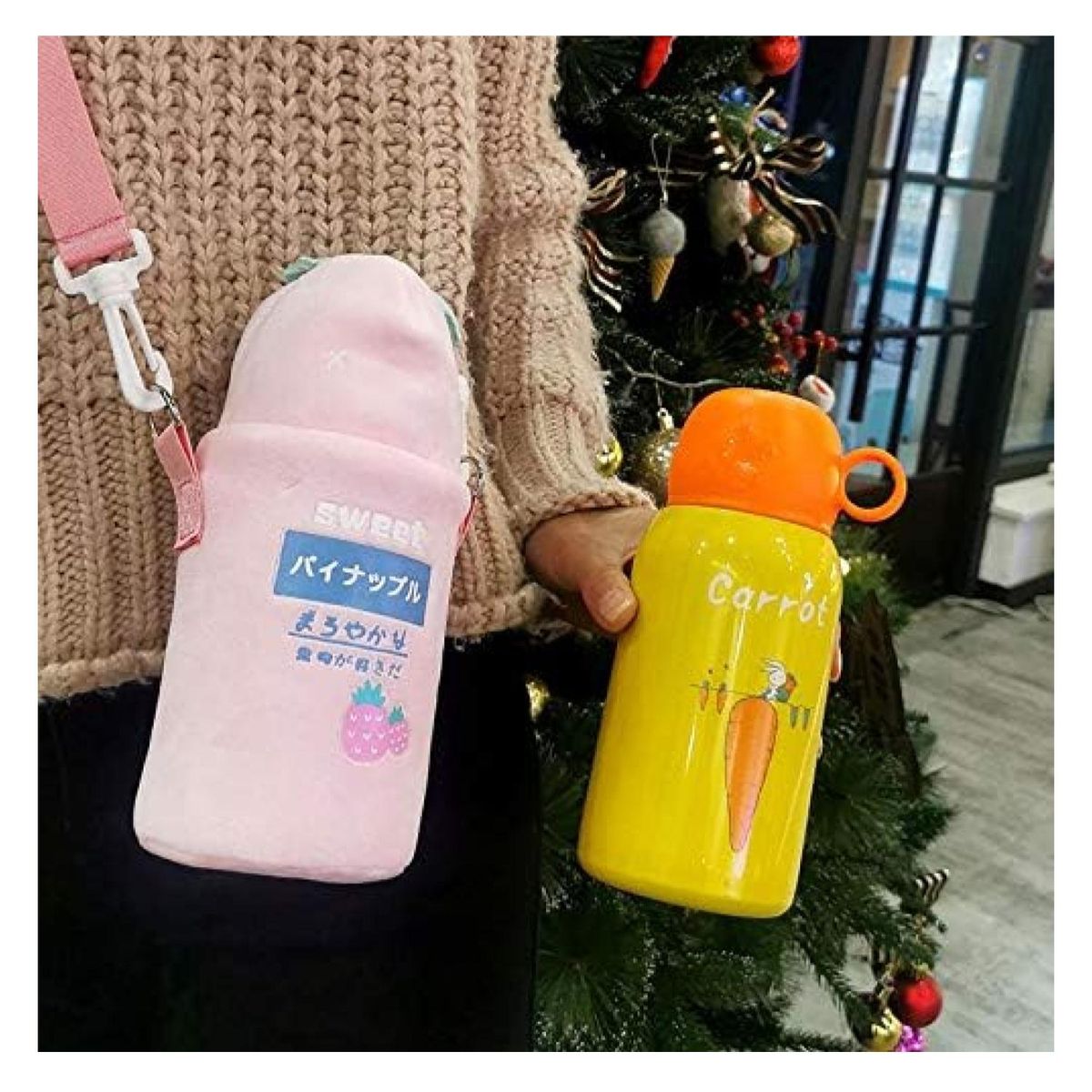 GENERICO - Botella De Agua Infantil 500ml Diseño Zanahoria Naranja