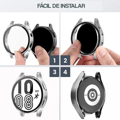 Imagen 2 del producto Protector Carcasa Glass Para Galaxy Watch 6 44mm Rosa