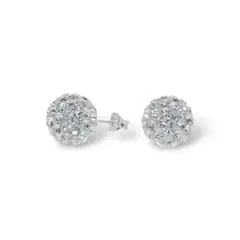 GENERICO - Aros de Plata Strass Blanco