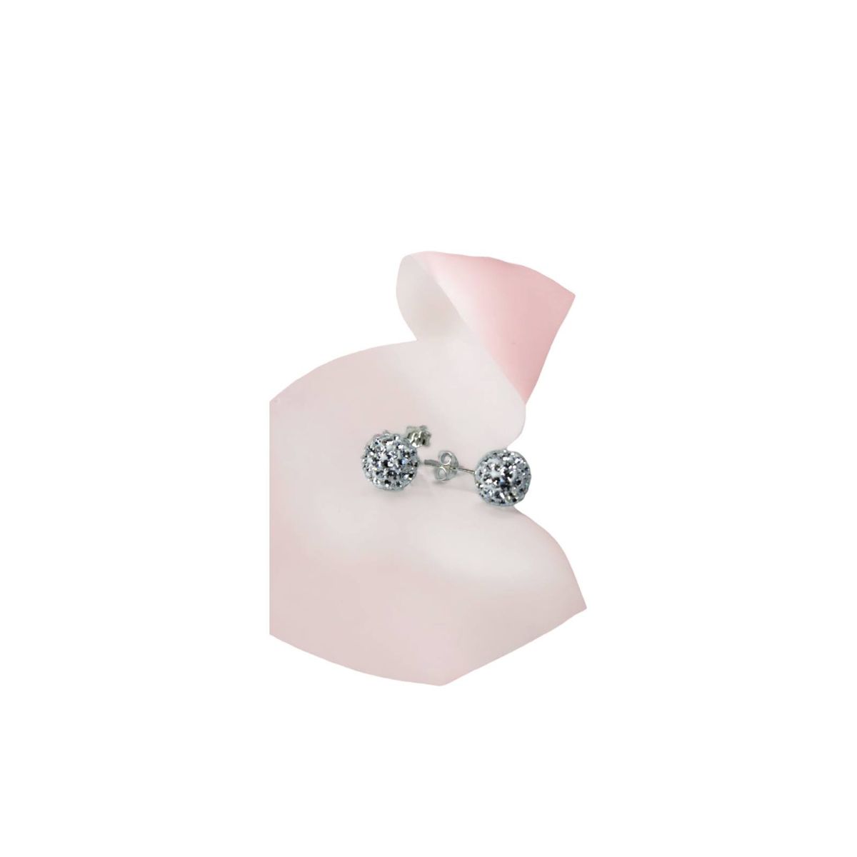 GENERICO - Aros de Plata Strass Blanco