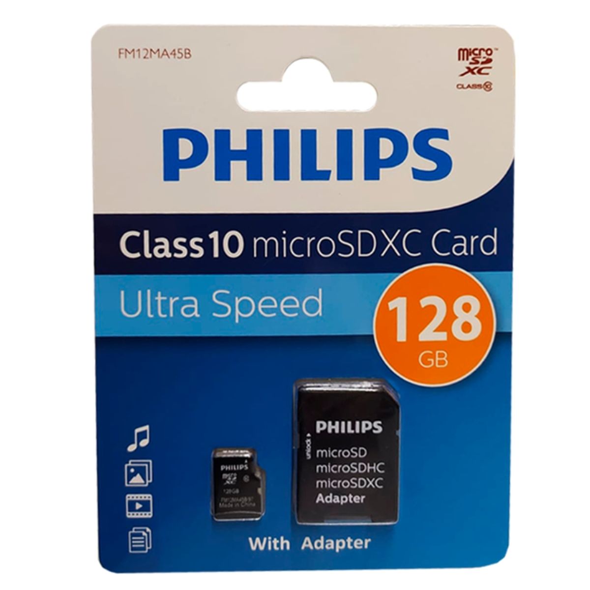 PHILIPS - Tarjeta Micro Philips Micro Sd 128GB Clase 10