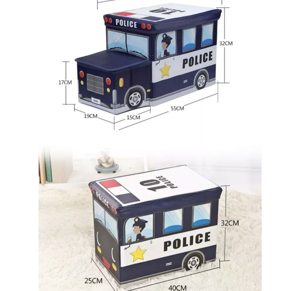 GENERICO - Set Organizador Juguetes Almacenamiento Libros Niño Plegabl