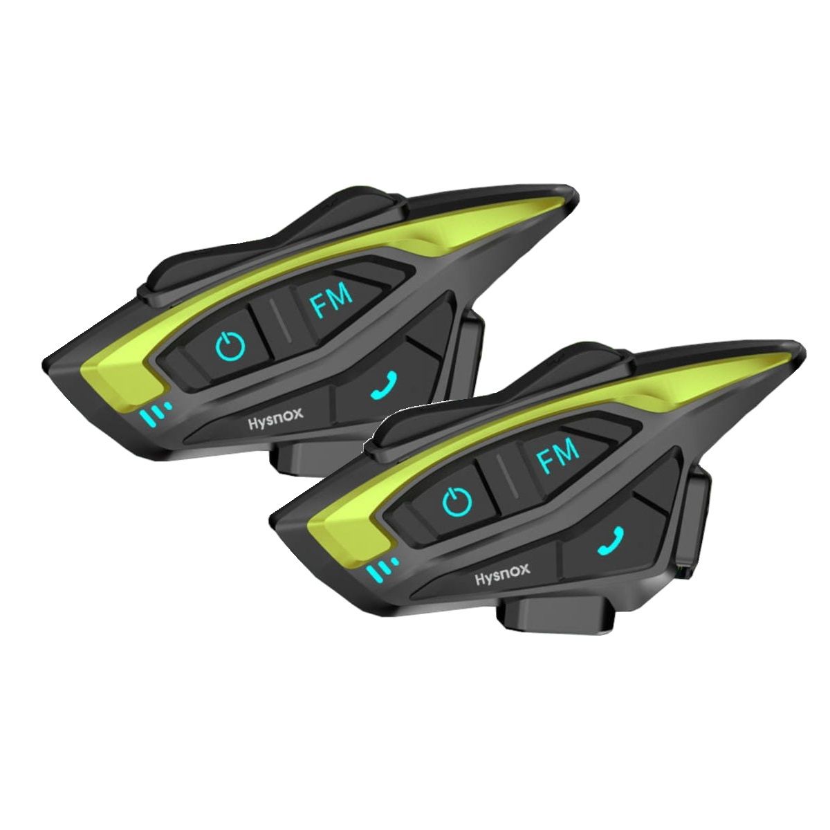 GENERICO - Pack 2 Intercomunicador y manos libre BT Moto Hysnox Shark 02 1000m