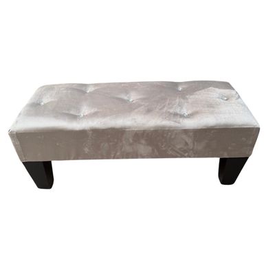 Imagen 2 del producto Banqueta Botone Beige Felpa 100x40x40 Muebles Rimar