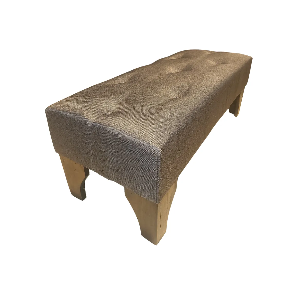 GENERICO - Banqueta Botone Cafe Lino 100x40x40 Muebles Rimar