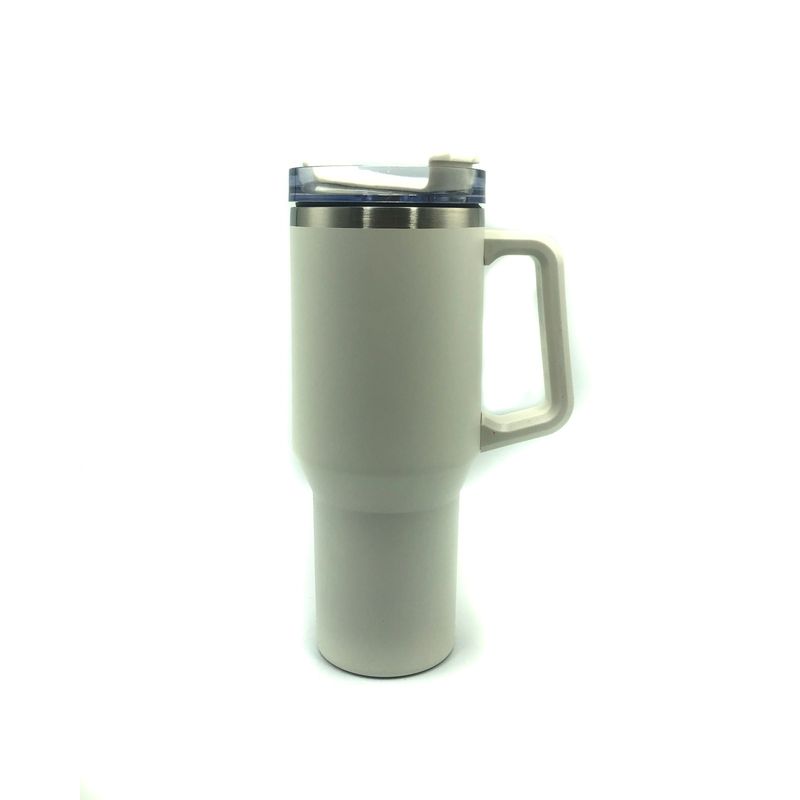 GENERICO - Vaso Térmico Tumbler Acero Inoxidable 1 Lt Quencher Inoxidable Blanco