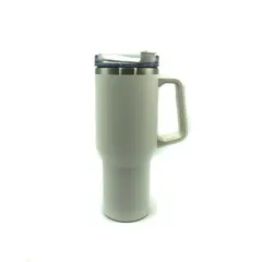 GENERICO - Vaso Térmico Tumbler Acero Inoxidable 1 Lt Quencher Inoxidable Blanco
