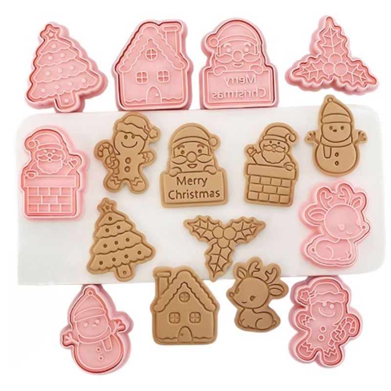 GENERICO - 8 Moldes Para Galletas Cortador Galletas Cortadores Navidad CK-153