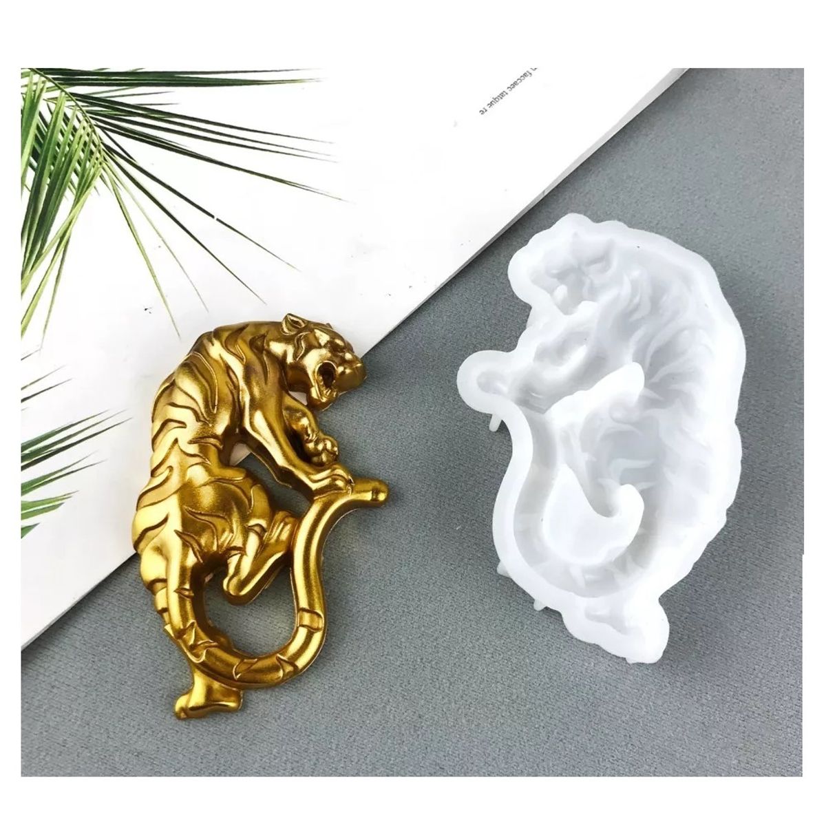 GENERICO - Molde Silicona Resina Uv Jabon Adorno Tigre