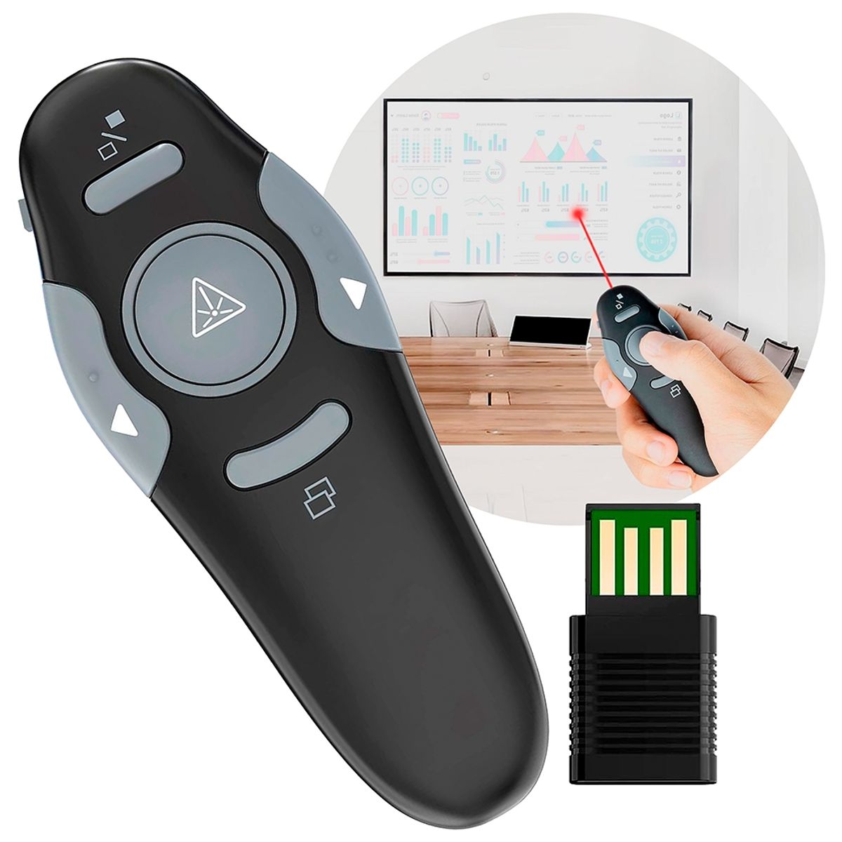 GENERICO - Presentador Diapositivas Puntero Láser PPT Powerpoint USB