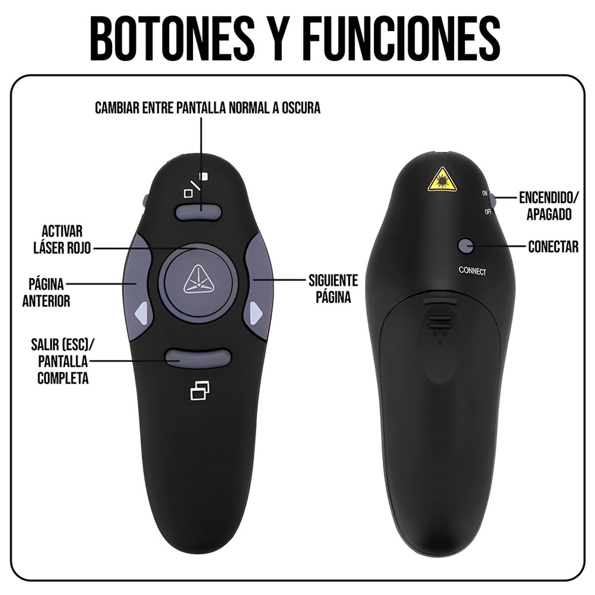 GENERICO - Presentador Diapositivas Puntero Láser PPT Powerpoint USB