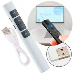 GENERICO - Puntero Láser Presentador Diapositivas Powerpoint Recargable Blanco