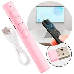 GENERICO - Puntero Láser Presentador Diapositivas Powerpoint Recargable Rosado