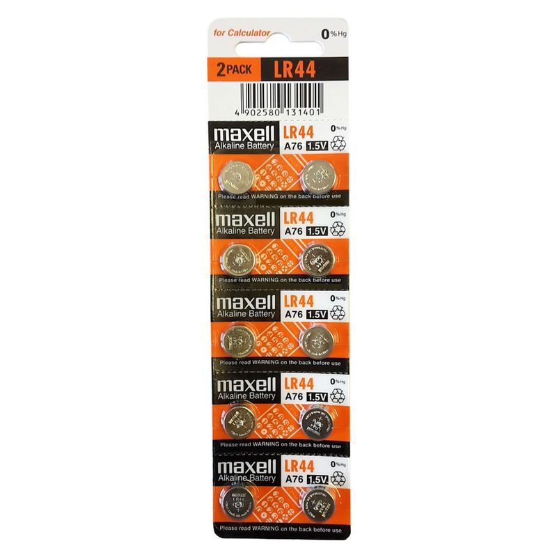 MAXELL - Pack 10 Pilas LR44 AG13 A76 Maxell