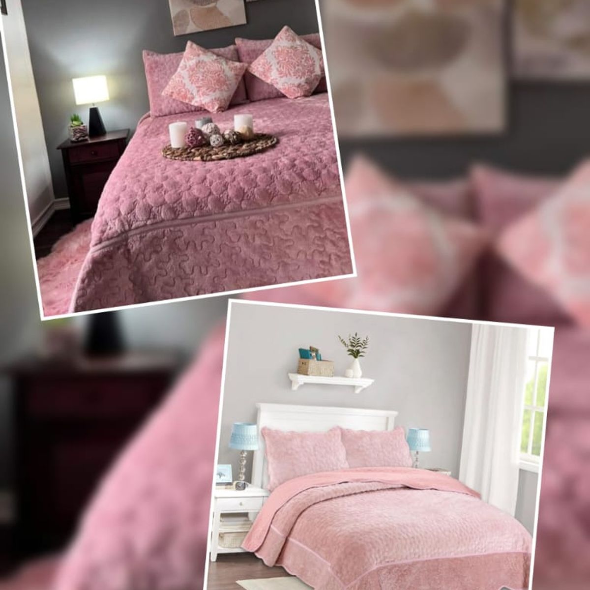 ANGELES DEL HOGAR - Cubrecama MicroPlush Plaza y media